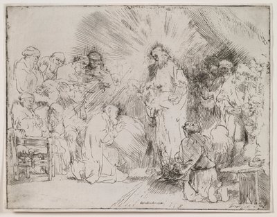 Objawienie się Chrystusa apostołom autorstwa Rembrandt van Rijn