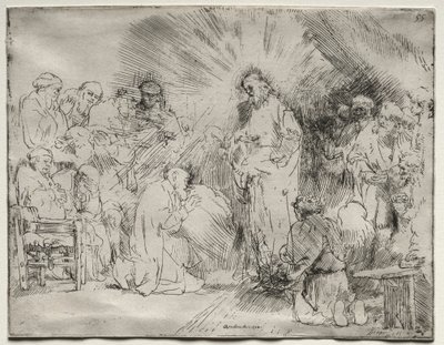 Chrystus ukazujący się apostołom, 1656. autorstwa Rembrandt van Rijn