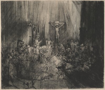 Chrystus ukrzyżowany między dwoma złoczyńcami („Trzy krzyże”) autorstwa Rembrandt van Rijn