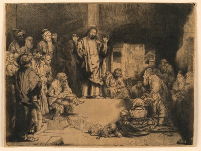 Głoszenie Chrystusa („Mały Grób”) autorstwa Rembrandt van Rijn