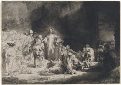 Nauczanie Chrystusa (Druk stu guldenów) autorstwa Rembrandt van Rijn