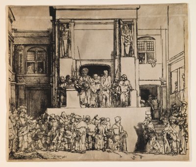 Chrystus przedstawiony ludowi (Ecce Homo) autorstwa Rembrandt van Rijn