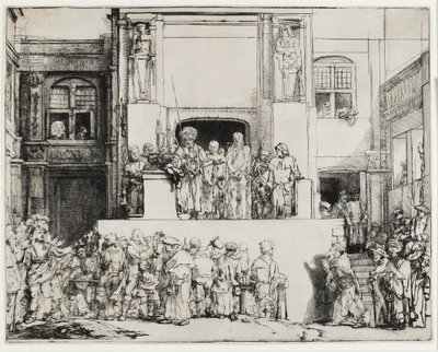 Chrystus przedstawiony ludowi (Ecce Homo), 1655 autorstwa Rembrandt van Rijn