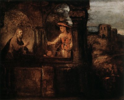 Chrystus i Kobieta z Samarii, 1659. autorstwa Rembrandt van Rijn