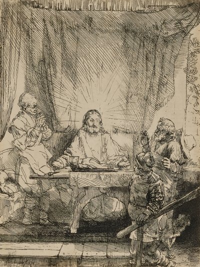 Chrystus w Emaus autorstwa Rembrandt van Rijn