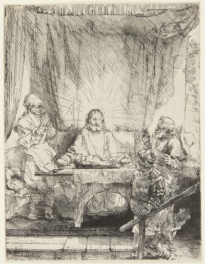 Chrystus w Emaus autorstwa Rembrandt van Rijn