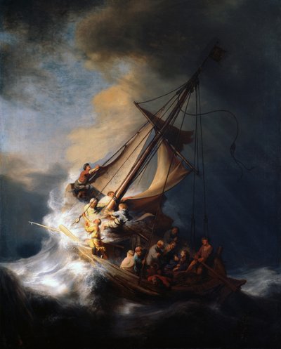 Chrystus podczas burzy nad Jeziorem Galilejskim, 1633 autorstwa Rembrandt van Rijn