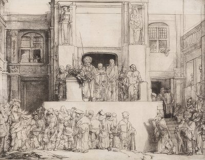 Chrystus przedstawiony ludziom. 1655 autorstwa Rembrandt van Rijn