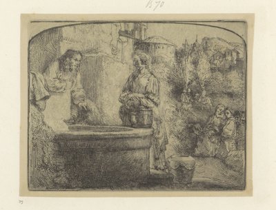 Chrystus i Samarytanka Recueil de quatre-vingt-cinq estampes originales (tytuł serii) autorstwa Rembrandt van Rijn