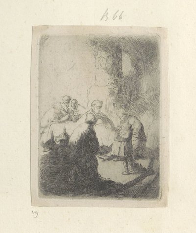 Chrystus i skrybowie: mały obrazek Recueil de quatre-vingt-cinq estampes originales (tytuł serii) autorstwa Rembrandt van Rijn