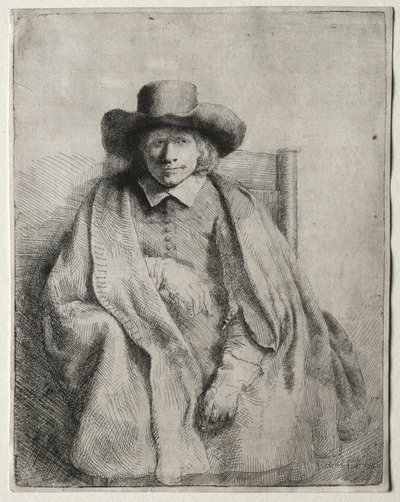 Klemens de Jonghe, handlarz druków, 1651. autorstwa Rembrandt van Rijn