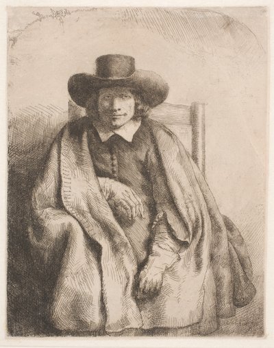 Clement de Jonghe, sprzedawca druku autorstwa Rembrandt van Rijn