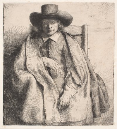 Clement de Jonghe, sprzedawca druku autorstwa Rembrandt van Rijn