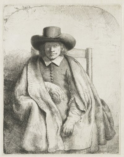 Clement de Jonghe, sprzedawca druku autorstwa Rembrandt van Rijn