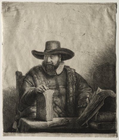 Cornelis Claesz Anslo, menonicki kaznodzieja autorstwa Rembrandt van Rijn