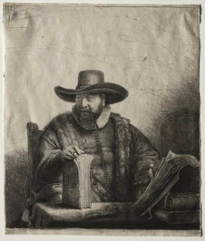 Cornelis Claesz Anslo, menonicki kaznodzieja, 1641. autorstwa Rembrandt van Rijn