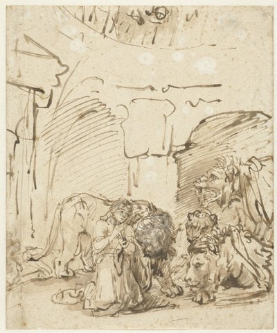 Daniiel w jaskini lwów autorstwa Rembrandt van Rijn