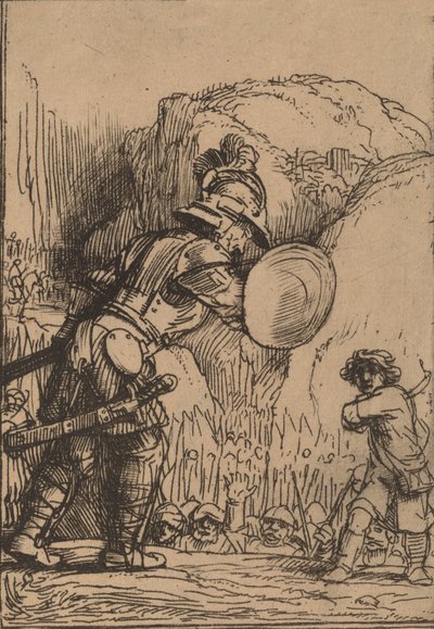 Dawid i Goliat, 1655. autorstwa Rembrandt van Rijn