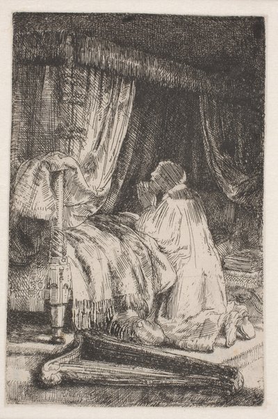 Dawid w modlitwie autorstwa Rembrandt van Rijn