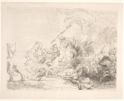 Wielkie polowanie na lwa autorstwa Rembrandt van Rijn