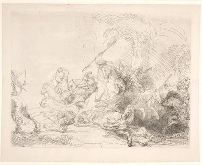 Wielkie polowanie na lwa autorstwa Rembrandt van Rijn