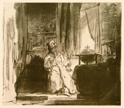Filozof autorstwa Rembrandt van Rijn