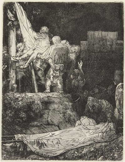 Zjęcie z krzyża przy blasku pochodni autorstwa Rembrandt van Rijn