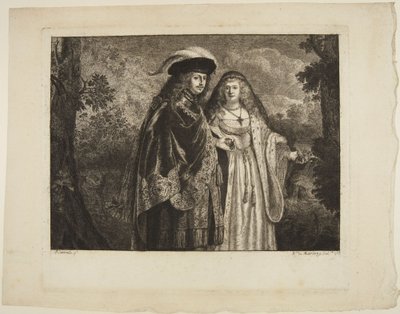 Mężczyzna z białym piórem autorstwa Rembrandt van Rijn