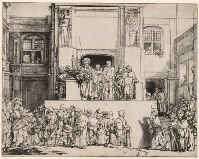 Ecce Homo. Chrystus przedstawiony ludowi, 1655. autorstwa Rembrandt van Rijn