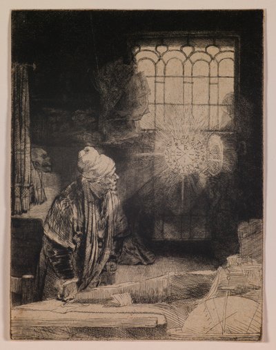 Faust (Uczony w swojej pracowni) autorstwa Rembrandt van Rijn