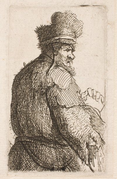 Stary człowiek widziany od tyłu autorstwa Rembrandt van Rijn