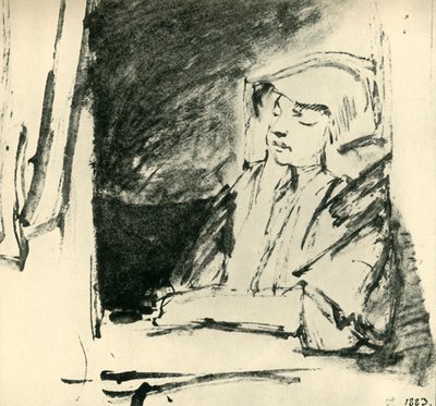 Dziewczyna śpiąca w oknie, c1655, 1943. autorstwa Rembrandt van Rijn