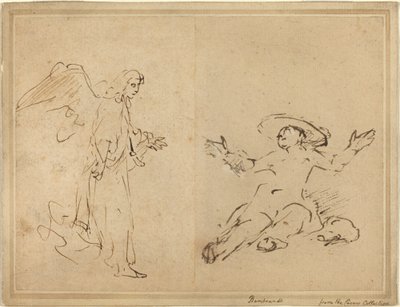 Hagar siedząca przy fontannie autorstwa Rembrandt van Rijn