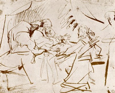 Jakub przy łóżku Izaaka, 1913. autorstwa Rembrandt van Rijn