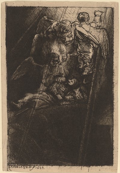 drabina Jakuba autorstwa Rembrandt van Rijn