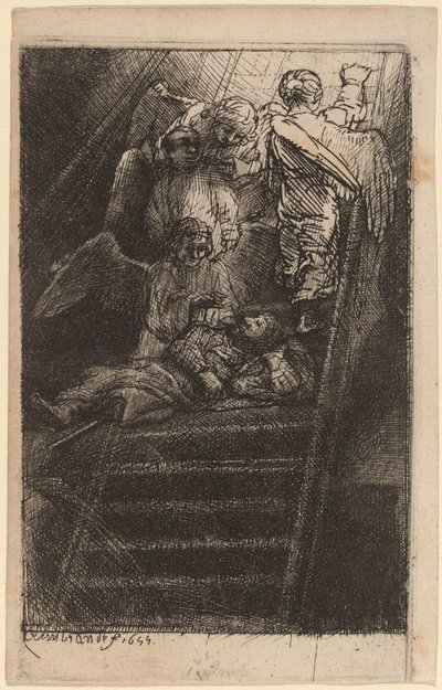 drabina Jakuba autorstwa Rembrandt van Rijn