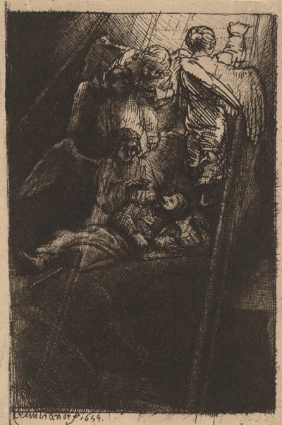 Drabina Jakuba, 1655. autorstwa Rembrandt van Rijn