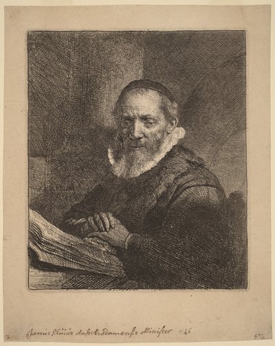 Jan Cornelisz. Sylvius autorstwa Rembrandt van Rijn