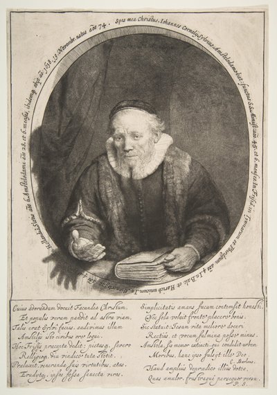 Jana Kornelisza. Sylwiusz, kaznodzieja, 1646. autorstwa Rembrandt van Rijn