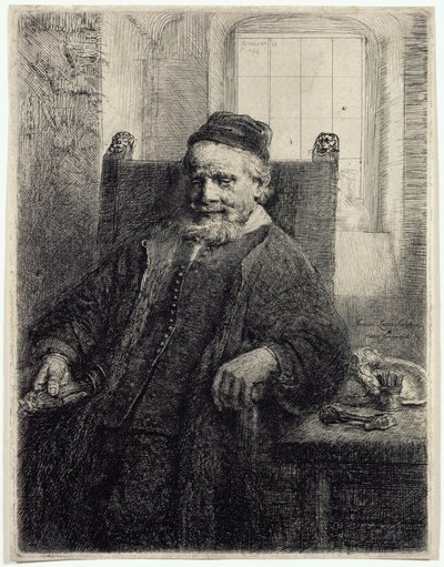 Jan Lutma, złotnik autorstwa Rembrandt van Rijn