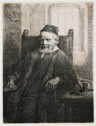Jan Lutma, złotnik autorstwa Rembrandt van Rijn