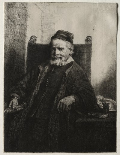 Jan Lutma, złotnik, 1656. autorstwa Rembrandt van Rijn