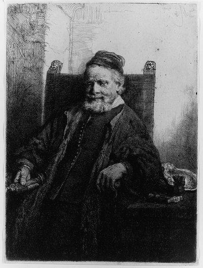 Jan Lutma, złotnik, 1656 autorstwa Rembrandt van Rijn