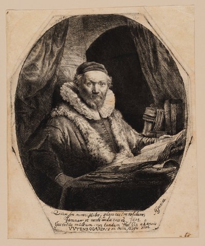 Jan Uytenbogaert, kaznodzieja remonstrantów autorstwa Rembrandt van Rijn