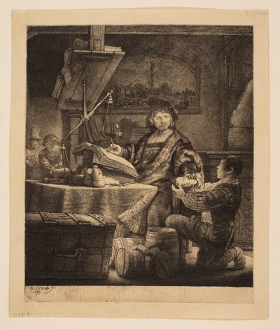Jan Uytenbogaert, sekretarz generalny („Złoty Waga”) autorstwa Rembrandt van Rijn