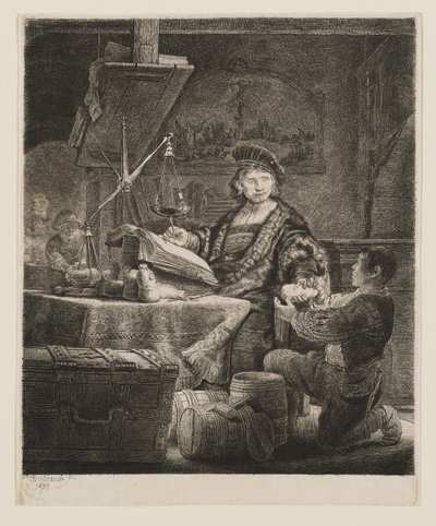 Jan Uytenbogaert, główny poborca podatkowy autorstwa Rembrandt van Rijn