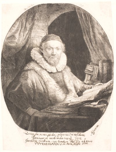 Jan Uytenbogaert, kaznodzieja sekty remonstartów Arminian autorstwa Rembrandt van Rijn