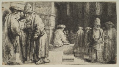 Żydzi w synagodze, 1648. autorstwa Rembrandt van Rijn