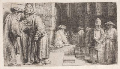 Żydzi w synagodze autorstwa Rembrandt van Rijn