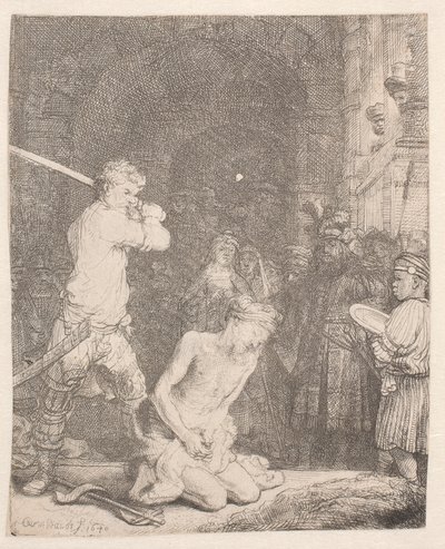 Jan Chrzciciel ściął głowę autorstwa Rembrandt van Rijn